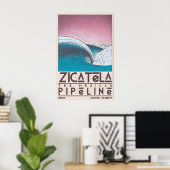 Zicatela Beach Wandkunst Kust Surf Print (Thuiskantoor)
