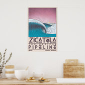Zicatela Beach Wandkunst Kust Surf Print (Keuken)