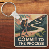 Zich aan het proces committeren sleutelhanger (Voorkant)