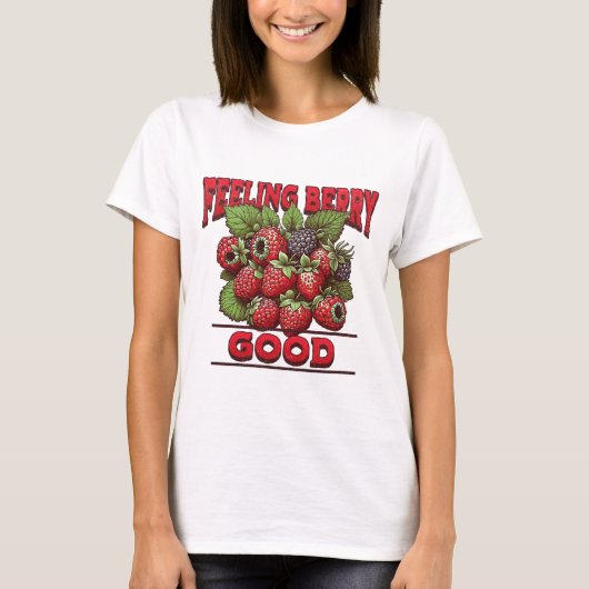 Zich Berry goed voelen  steenfruit T-shirt (Voorkant)
