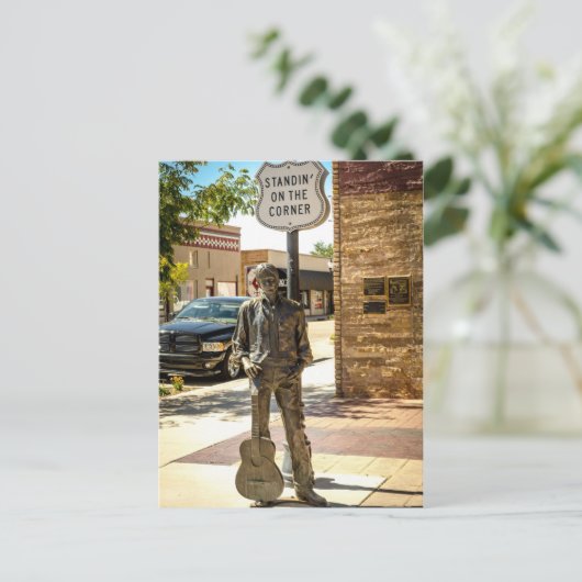 Zich bevindt op de Hoek in Winslow, AZ. Briefkaart (Staand voorkant)