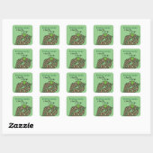 Zich gelukkig voelen St. Patrick's Day  Luipaard Vierkante Sticker (Vel)