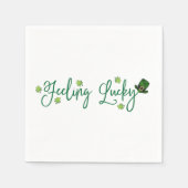 Zich gelukkig voelen St. Patrick's Day Shamrock Pe Servet (Voorkant)