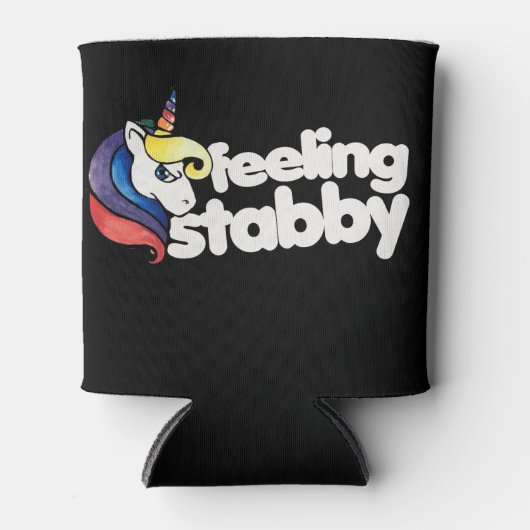 Zich gespannen voelen bij eenhoorn blikjeskoeler (Voorkant)