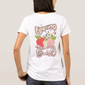 Zich goed voelen Aardbei – Retro Vrouwen T-shirt (Achterkant)