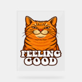 Zich goed voelen Cool Cat Acryl Bord (Voorkant)