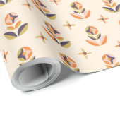 Zich herhalend bloempatroon op cadeaupapier (Rol Hoek)