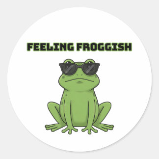 Zich kikkerig voelen ronde sticker