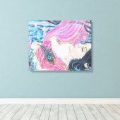 "Zich overgeven aan Liefde" Canvas Afdruk (Insitu (Houten vloer))