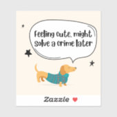 Zich Schattige voelen Oplossen Misdaad Hond Sticke Sticker (Vel)
