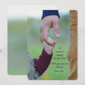 Zich stevig vasthouden Vader Verzoekkaart (Voorkant / Achterkant)