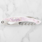 Zich uitscheidende stijlvolle monogram glinsterend kurkentrekker (Voorkant)