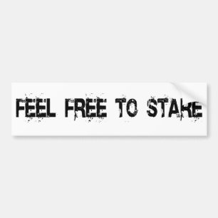 zich vrij voelen om te staren bumpersticker