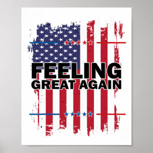 Zich weer geweldig voelen Trump 2024 Amerikaanse v Poster