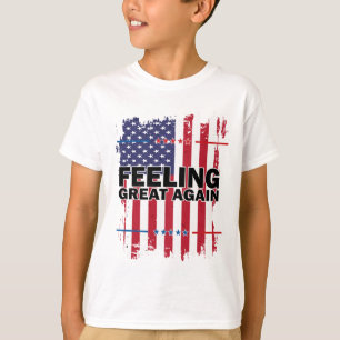 Zich weer geweldig voelen Trump 2024 Amerikaanse v T-shirt