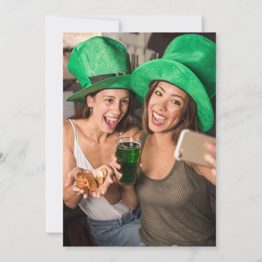 Zich zo gelukkig voelen Groene St. Patrick's Day P Kaart (Achterkant)