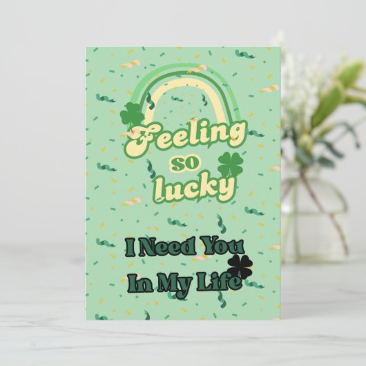 Zich zo gelukkig voelen St.Patrick's Day Card Kaart (Staand voorkant)