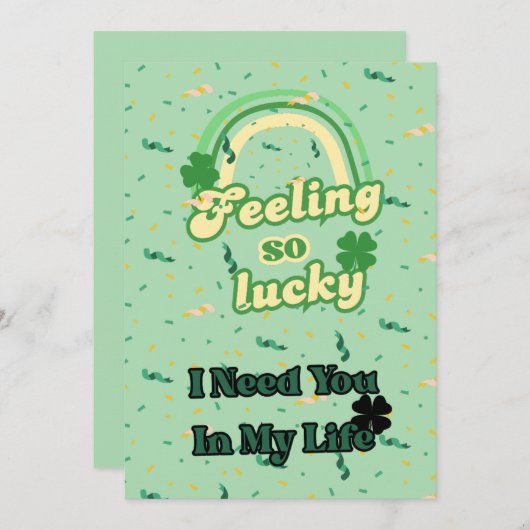 Zich zo gelukkig voelen St.Patrick's Day Card Kaart (Voorkant / Achterkant)