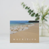 Zicht op de kustlijn van Mauritius op ansichtkaart Briefkaart (Staand voorkant)