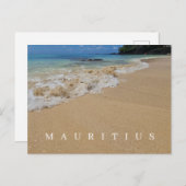 Zicht op de kustlijn van Mauritius op ansichtkaart Briefkaart (Voorkant / Achterkant)
