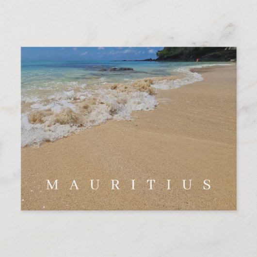 Zicht op de kustlijn van Mauritius op ansichtkaart Briefkaart (Voorkant)