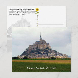 Zicht op de oever van Mont-Saint-Michel, Normandië Briefkaart