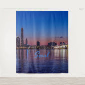 Zicht op de skyline van de stad Seoul Wandkleed (Voorkant)