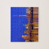 Zicht op de skyline van Downtown Toronto 's nachts Legpuzzel (Verticaal)