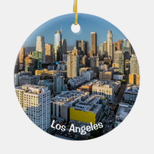 Zicht op het centrum van Los Angeles Keramisch Ornament