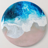 Zicht op het strand ronde button 6,0 cm (Voorkant)