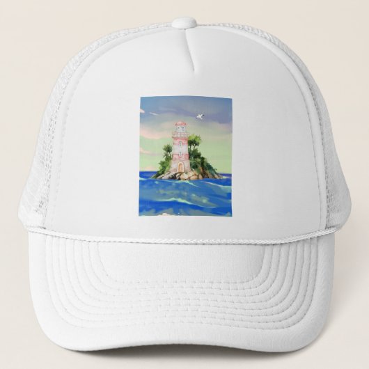 Zicht op oceaan trucker pet (Voorkant)