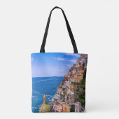 Zicht op Positano, Italië tote tas (Achterkant)