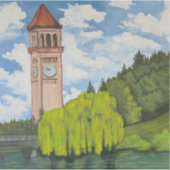 Zicht op River Front Park Vinyl Sticker (Voorkant)
