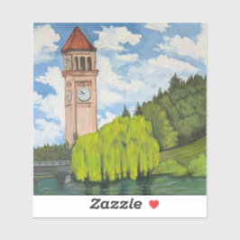 Zicht op River Front Park Vinyl Sticker