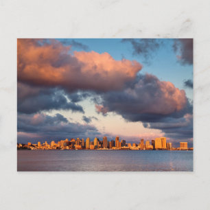 Zicht op San Diego Bay City Skyline Briefkaart