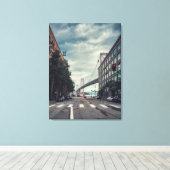 Zicht op San Francisco Bay Bridge Canvas Afdruk (Insitu (Houten vloer))