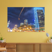 Zicht op San Francisco bij nacht Canvas Afdruk (Insitu (Woonkamer))