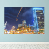 Zicht op San Francisco bij nacht Canvas Afdruk (Insitu (Houten vloer))