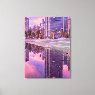 Zicht op San Francisco weerspiegeld Canvas Afdruk