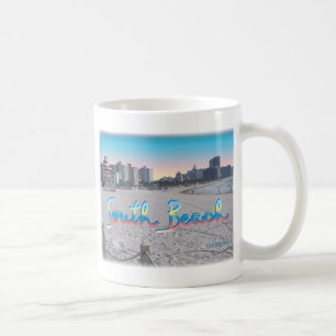 Zicht op South Beach, FL City Koffiemok