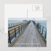 Zicht op Southend Pier op ansichtkaart Briefkaart (Voorkant / Achterkant)