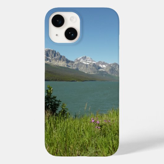 Zicht op Swiftcurrent Lake in Glacier National Par Case-Mate iPhone Case (Achterkant)
