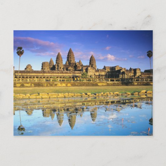 Zicht op tempel van voren briefkaart (Voorkant)