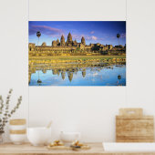 Zicht op tempel van voren poster (Keuken)