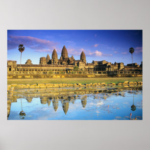 Zicht op tempel van voren poster