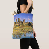 Zicht op tempel van voren tote bag (Dichtbij)