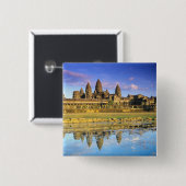 Zicht op tempel van voren vierkante button 5,1 cm (Voorkant /achterkant)