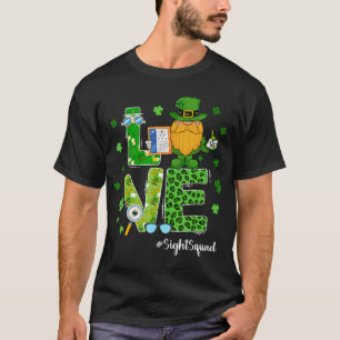 Zicht squad St. Patrick's Day kabouter optometrist T-shirt