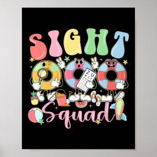 Zicht Squad Zomer Vibes Grappige Optometrie Ophtha Poster