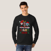Zicht Team Kabouter Rendier Kerstman Kerst Optomet T-shirt (Voorkant volledig)